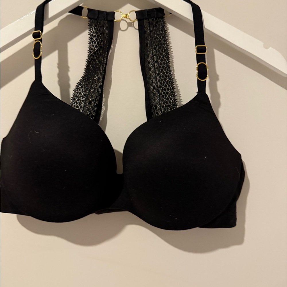 Victoria's Secret Black Bra with Adjustable Straps and Molded Cups